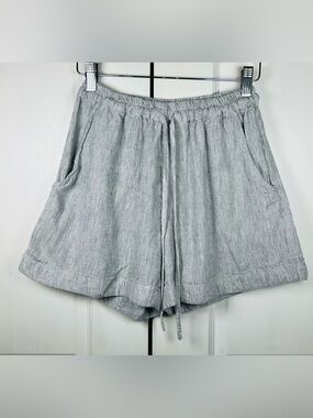 NWOT Avalon The Label Pinstripe Casual Shorts Side Pockets Drawstring Size XS